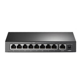 TP-Link TL-SF1009P desktop PoE+ switch port detail