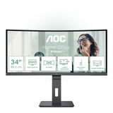 AOC CU34P3CV 34" WQHD Curved VA 100Hz Business Monitor with USB-C 65W and KVM - image 1