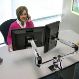 Ergotron LX Dual Desk Mount Side-by-Side Arm Polished Aluminum (45-245-026) - view 6
