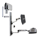 Ergotron LX Wall Mount System with Medium Silver CPU Holder (45-247-026)