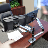 Ergotron LX Dual Stacking Arm Polished Aluminum (45-248-026) - view 9