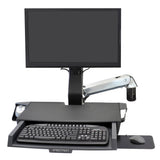 Ergotron SV Combo Arm Worksurface & Pan Polished Aluminum (45-583-026) - view 2