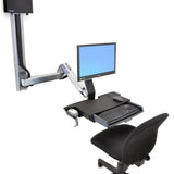 Ergotron SV Sit-Stand Combo Extender Polished Aluminum (45-261-026) - view 2