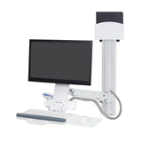 Ergotron StyleView® Sit-Stand Combo System, Small CPU Holder White (45-273-216)