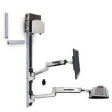 Ergotron LX Sit-Stand Wall Mount System, Medium CPU Holder (45-358-026)