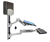 Ergotron LX Sit-Stand Wall Mount System, Medium CPU Holder (45-358-026) - view 2