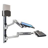Ergotron LX Sit-Stand Wall Mount System, Small CPU Holder (45-359-026) - view 2