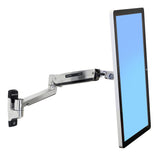 Ergotron LX HD Sit-Stand Wall Arm Polished Aluminum (45-383-026) - view 3