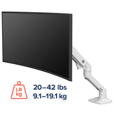 Ergotron HX Desk Monitor Arm White (45-475-216) - diagram