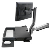 Ergotron SV Combo Arm Worksurface & Pan Polished Aluminum (45-583-026) - view 4