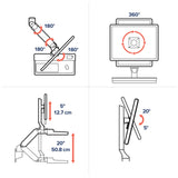 Ergotron CareFit™ Combo System (45-618-251) - diagram