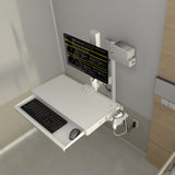 Ergotron CareFit™ Combo Arm with Worksurface Snow (45-622-251) - view 2