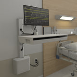 Ergotron CareFit™ Combo Arm with Worksurface Snow (45-622-251) - view 3