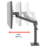 Ergotron NX Monitor Arm Matte Black (45-669-224) - diagram
