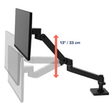Ergotron LX Pro Desk Monitor Arm, Grommet Mount Black (45-708-292) - diagram