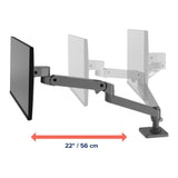 Ergotron LX Pro Desk Monitor Arm, Grommet Mount Dark Grey (45-708-293) - diagram