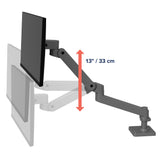 Ergotron LX Pro Desk Monitor Arm, Grommet Mount Dark Grey (45-708-293) - diagram
