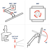 Ergotron LX Pro Desk Monitor Arm White (45-682-290) - diagram
