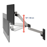 Ergotron LX Pro Wall Monitor Arm Polished Aluminum (45-683-026) - diagram