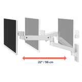 Ergotron LX Pro Wall Monitor Arm White (45-683-290) - diagram