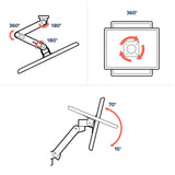Ergotron LX Pro Wall Monitor Arm Dark Grey (45-683-293) - diagram