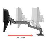 Ergotron LX Pro Desk Dual Direct Arm Dark Grey (45-684-293) - diagram