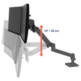 Ergotron LX Pro Desk Dual Direct Arm Dark Grey (45-684-293) - diagram