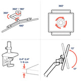 Ergotron LX Pro Desk Dual Direct Arm White (45-684-290) - diagram