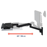 Ergotron LX Pro Wall Keyboard Arm Black (45-685-292) - diagram