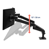 Ergotron LX Pro Dual Side-by-Side Arm Black (45-686-292) - diagram