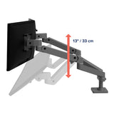 Ergotron LX Pro Dual Side-by-Side Arm Dark Grey (45-686-293) - diagram