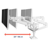 Ergotron LX Pro Dual Stacking Arm, Grommet Mount White (45-710-290) - diagram