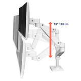 Ergotron LX Pro Dual Stacking Arm, Grommet Mount White (45-710-290) - diagram