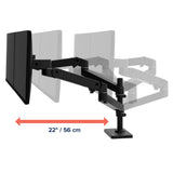 Ergotron LX Pro Dual Stacking Arm, Grommet Mount Black (45-710-292) - diagram