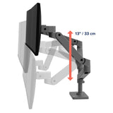 Ergotron LX Pro Dual Stacking Arm, Grommet Mount Dark Grey (45-710-293) - diagram