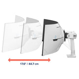 Ergotron HX Desk Monitor Arm with VHD Pivot for Extreme-Depth Curved Screens White (45-693-216) - diagram