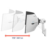 Ergotron HX Wall Monitor Arm with VHD Pivot for Extreme-Depth Curved Screens White (45-694-216) - diagram