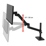 Ergotron LX Pro Desk Monitor Arm, Tall Pole, Grommet Mount Black (45-709-292) - diagram