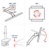 Ergotron LX Pro Dual Stacking Arm Black (45-690-292) - diagram