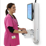 Ergotron StyleView® Sit-Stand Vertical Lift, High Traffic Area White (61-081-062) - view 4
