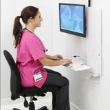 Ergotron StyleView® Sit-Stand Vertical Lift, High Traffic Area White (61-081-062) - view 5