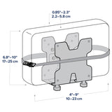 Ergotron Mini PC Mount with Wall Track Black (98-721-292) - Ergotron diagram