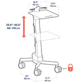 Ergotron Neo-Flex Laptop Cart Two-Toned Gray (24-205-214) - diagram