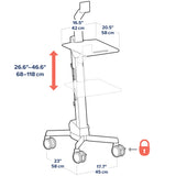 Ergotron Neo-Flex LCD Cart Two-Toned Gray (24-206-214) - diagram