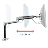 Ergotron LX Sit-Stand Desk Arm Polished Aluminum (45-360-026) - diagram