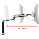 Ergotron LX HD Sit-Stand Desk Arm Polished Aluminum (45-384-026) - diagram
