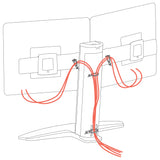 Ergotron Neo-Flex® Dual LCD Monitor Lift Stand (33-396-085) - diagram