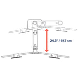 Ergotron LX Desk Dual Direct Arm Polished Aluminum (45-489-026) - diagram