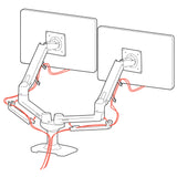 Ergotron LX Dual Desk Mount Side-by-Side Arm White (45-491-216) - diagram