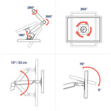 Ergotron LX Dual Desk Mount Side-by-Side Arm White (45-491-216) - diagram
